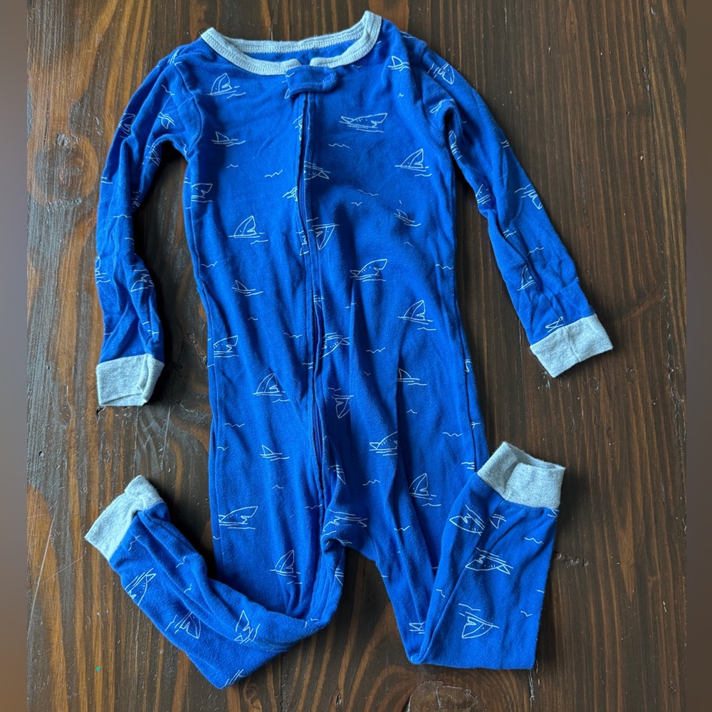 Carters Blue and Grey Shark Toddler Boy's PJ 3T